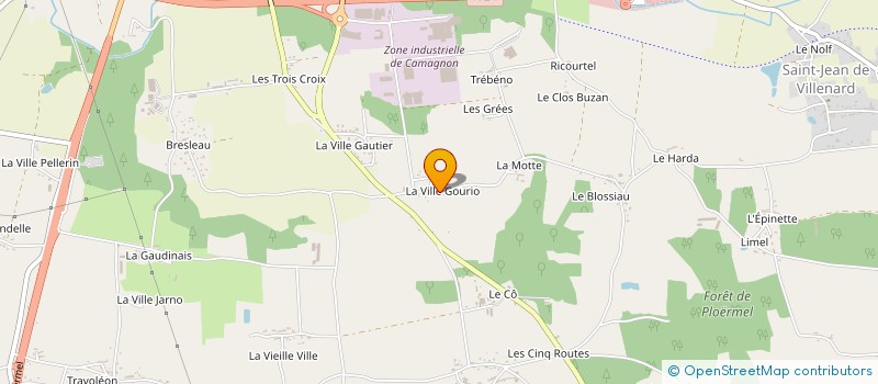 localisation de l'entreprise GAEC DE LA VILLE GOURIO à PLOERMEL