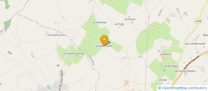 localisation de l'entreprise GAEC DE LA VILLE HAREL  HENANSAL