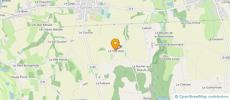 localisation de l'entreprise GAEC DE LA VILLE JEAN à BAGUER-PICAN