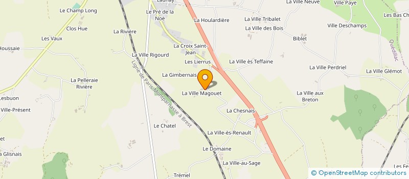 localisation de l'entreprise GAEC DE LA VILLE MAGOUET à QUEDILLAC