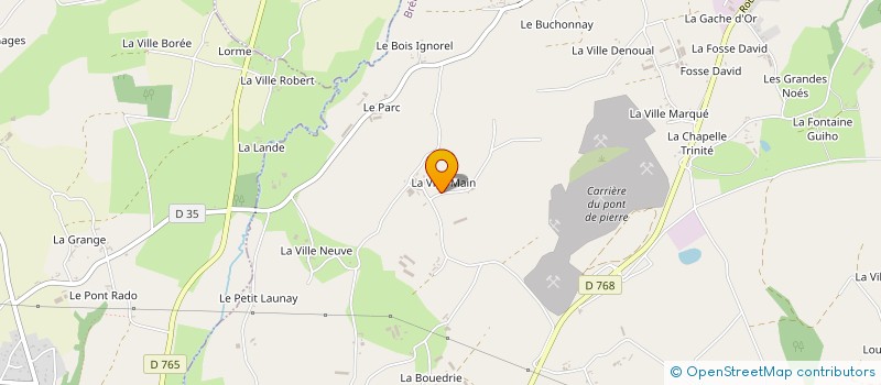localisation de l'entreprise GAEC DE LA VILLE MEEN à BREHAND