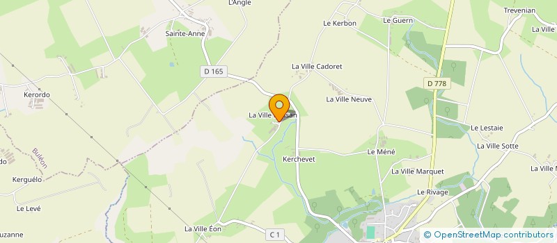 localisation de l'entreprise GAEC DE LA VILLE MOISAN  GUEHENNO