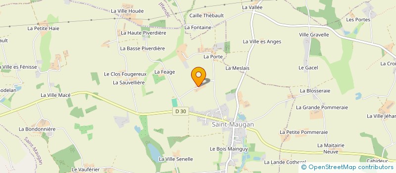 localisation de l'entreprise GAEC DE LA VILLE NEUVE  SAINT-MAUGAN