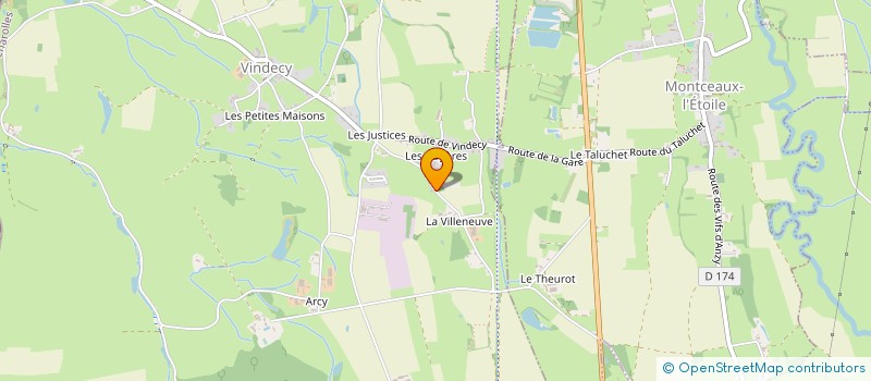localisation de l'entreprise GAEC DE LA VILLENEUVE  VINDECY