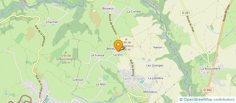 localisation de l'entreprise GAEC DE LA VIRY à SAINT-JOSEPH