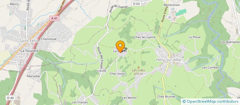 localisation de l'entreprise GAEC DE LA VOITRAZ  HERY-SUR-ALBY