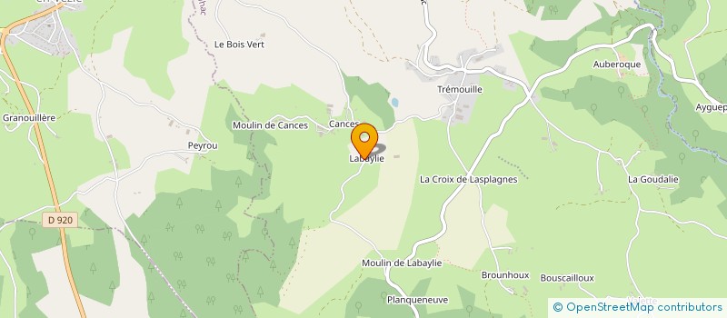 localisation de l'entreprise GAEC DE LABAYLIE à LADINHAC