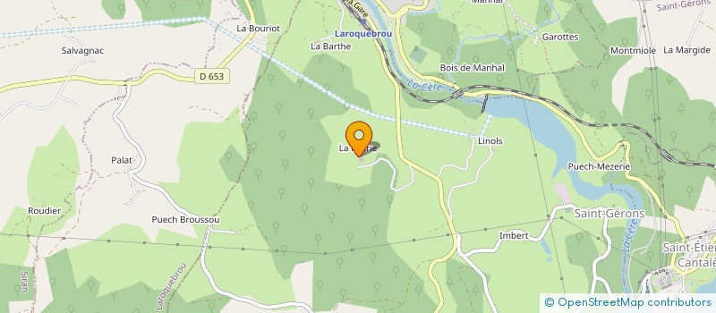 localisation de l'entreprise GAEC DE LABORIE à SAINT-SANTIN-CANTALES