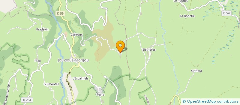 localisation de l'entreprise GAEC DE LACAMP à JOU-SOUS-MONJOU