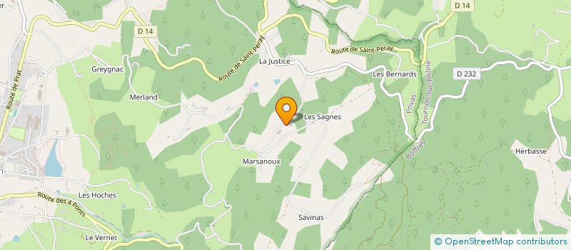 localisation de l'entreprise GAEC DE LADREYT à VERNOUX-EN-VIVARAIS