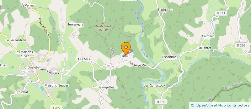 localisation de l'entreprise GAEC DE LAFFIX à SAILLANT