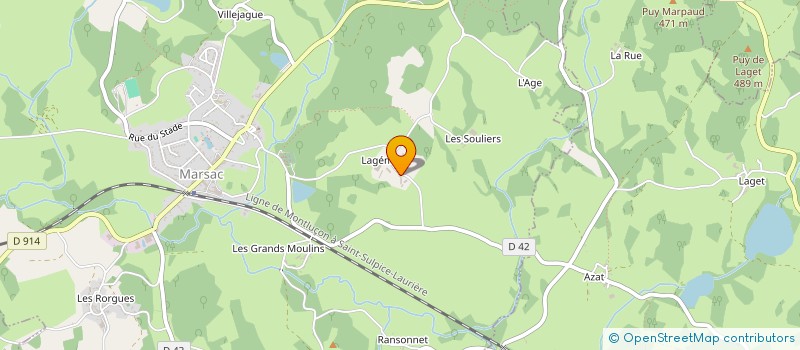 localisation de l'entreprise GAEC DE LAGEMARD à MARSAC