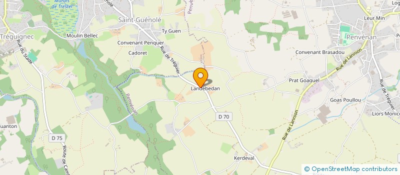 localisation de l'entreprise GAEC DE LANDEBEDEN à PENVENAN