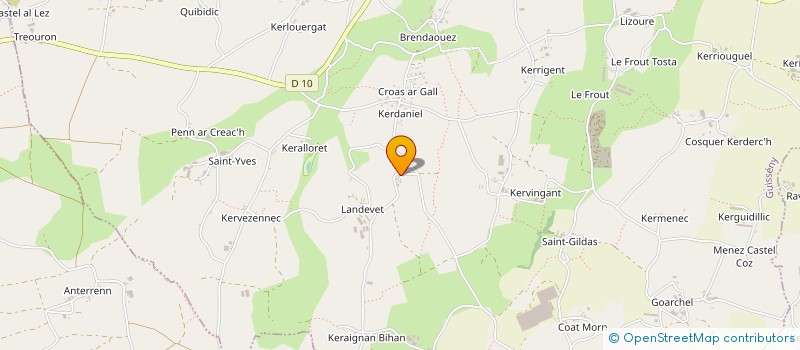 localisation de l'entreprise GAEC DE LANDEVET  GUISSENY
