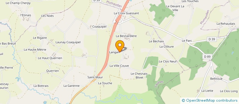 localisation de l'entreprise GAEC DE LANGANOU à CAULNES