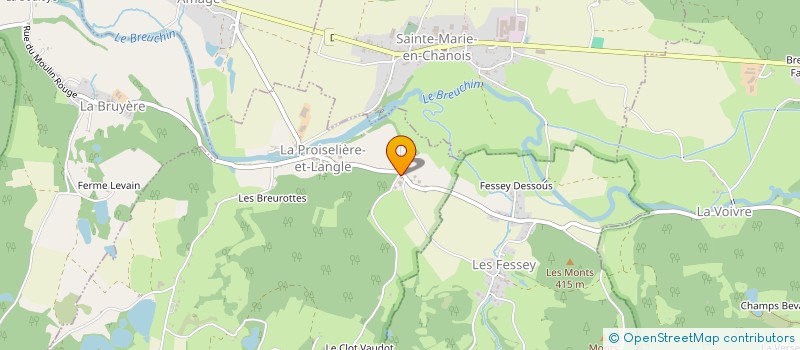 localisation de l'entreprise GAEC DE LANGLE à LA PROISELIERE-ET-LANGLE