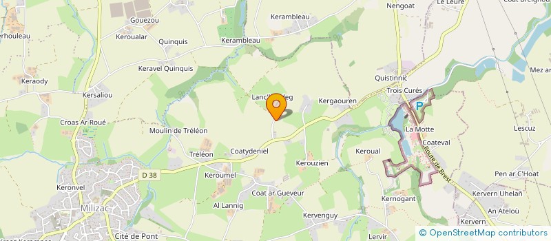localisation de l'entreprise GAEC DE LANGOADEC à MILIZAC-GUIPRONVEL