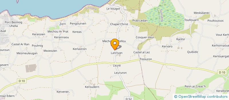 localisation de l'entreprise GAEC DE LANRIVAN à PLOUGUERNEAU