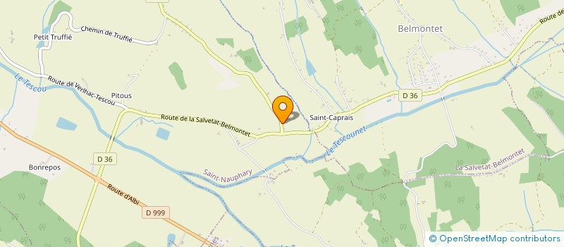 localisation de l'entreprise GAEC DE LAS LANDES à SAINT-NAUPHARY