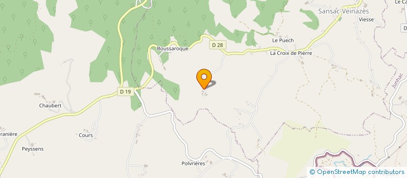 localisation de l'entreprise GAEC DE LASCOMBELLES à SANSAC-VEINAZES