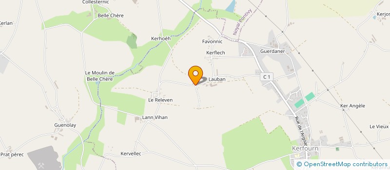 localisation de l'entreprise GAEC DE LAUBAN à KERFOURN