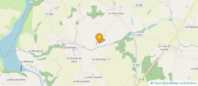 localisation de l'entreprise GAEC DE LAUNAY VIROLET à MONTREUIL-POULAY