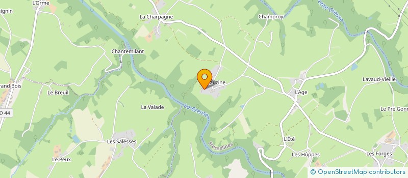 localisation de l'entreprise GAEC DE LAUZINE  FRESSELINES