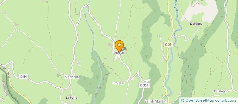 localisation de l'entreprise GAEC DE LEBREJAL BADUEL à ST MARTIN SOUS VIGOUROUX