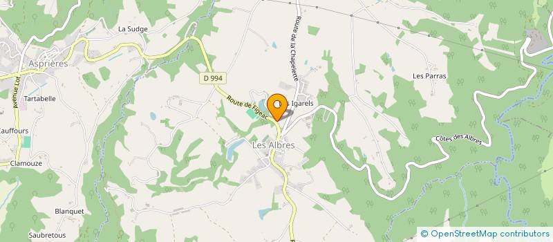localisation de l'entreprise GAEC DE LESTANQUIE à PEYRUSSE-LE-ROC