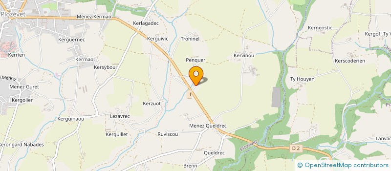 localisation de l'entreprise GAEC DE LESTROUGUY à PLOZEVET