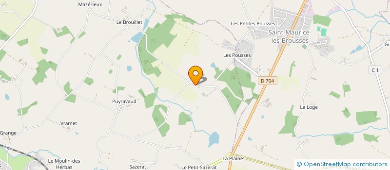 localisation de l'entreprise GAEC DE LEYRAUD à NEXON
