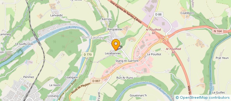 localisation de l'entreprise GAEC DE LEZABANNEC à CHATEAULIN