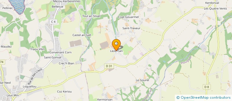 localisation de l'entreprise GAEC DE LEZERNAN à PLOUGRESCANT