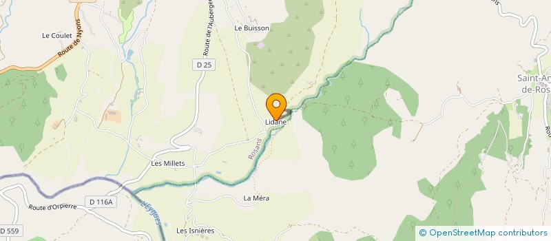 localisation de l'entreprise GAEC DE LIDANE à SAINT-ANDRE-DE-ROSANS