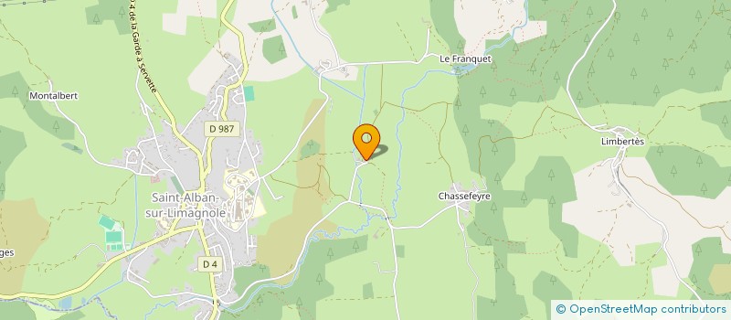 localisation de l'entreprise GAEC DE LIMAGNE à SAINT-ALBAN-SUR-LIMAGNOLE