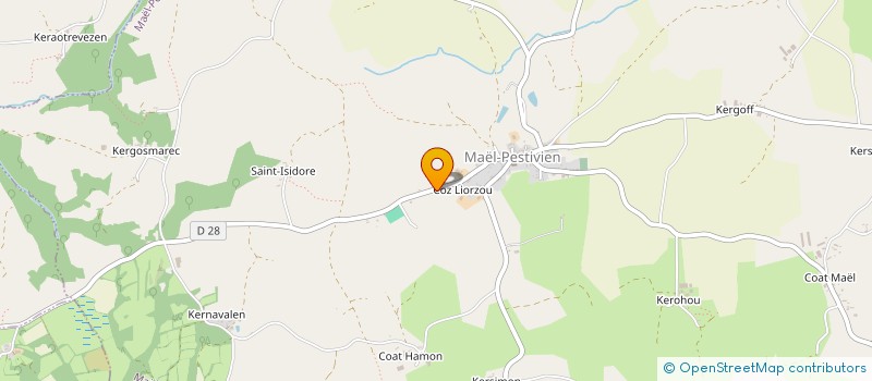 localisation de l'entreprise GAEC DE LIORZOU  MAEL-PESTIVIEN