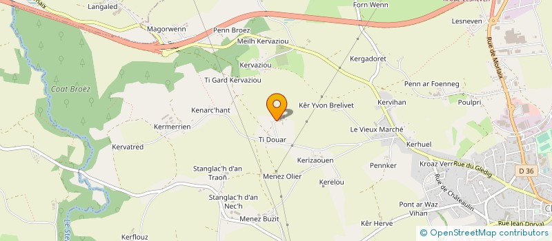 localisation de l'entreprise GAEC DE LIZEGU à CHATEAUNEUF-DU-FAOU
