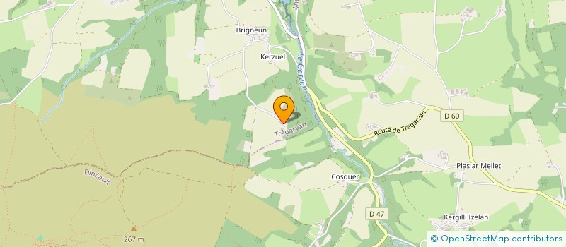 localisation de l'entreprise GAEC DE LOC HVILY à TREGARVAN