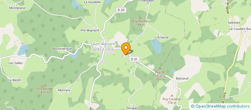 localisation de l'entreprise GAEC DE LONGEVIALLE  SAINT PARDOUX D'ARNET