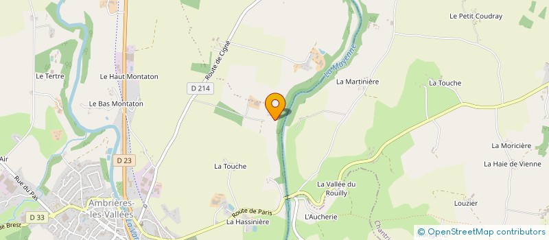 localisation de l'entreprise GAEC DE LOUISEVAL à AMBRIERES-LES-VALLEES