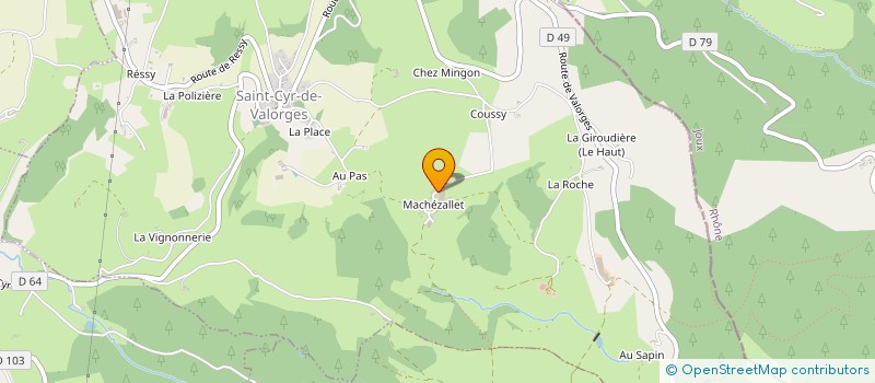localisation de l'entreprise GAEC DE MACHEZALLET à SAINT-CYR-DE-VALORGES
