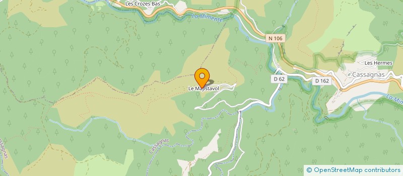 localisation de l'entreprise GAEC DE MAGISTAVOL  CASSAGNAS