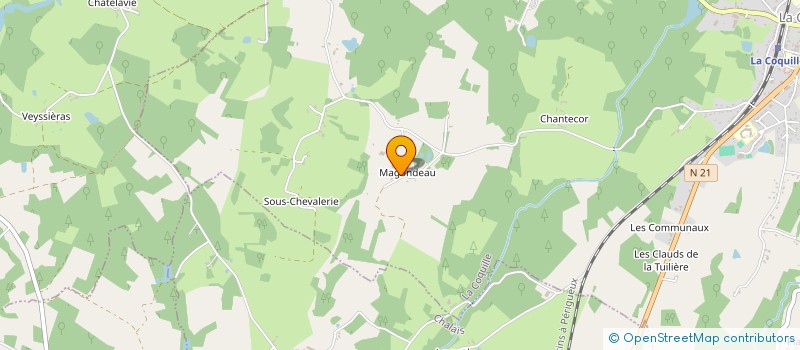 localisation de l'entreprise GAEC DE MAGONDEAU  LA COQUILLE