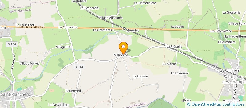 localisation de l'entreprise GAEC DE MALICORNE à SAINT-PLANCHERS