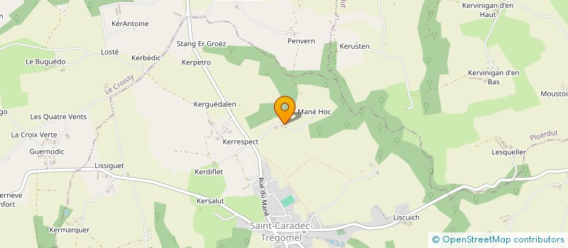 localisation de l'entreprise GAEC DE MANE BIHAN à SAINT-CARADEC-TREGOMEL