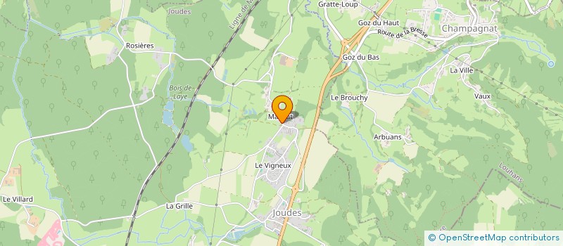 localisation de l'entreprise GAEC DE MARCIAT à JOUDES