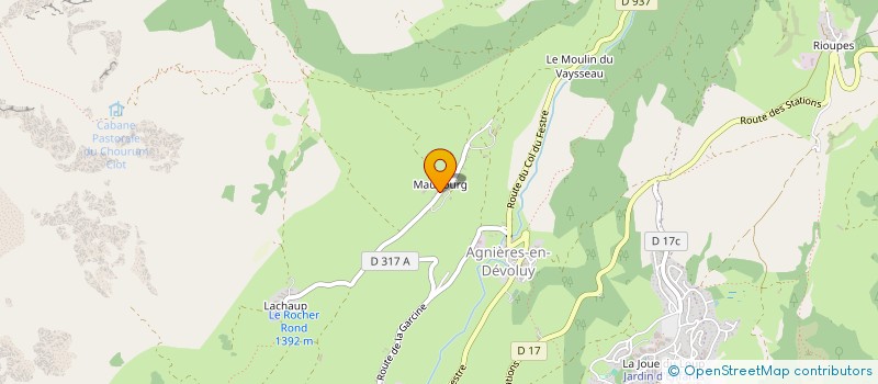 localisation de l'entreprise GAEC DE MAUBOURG à DEVOLUY