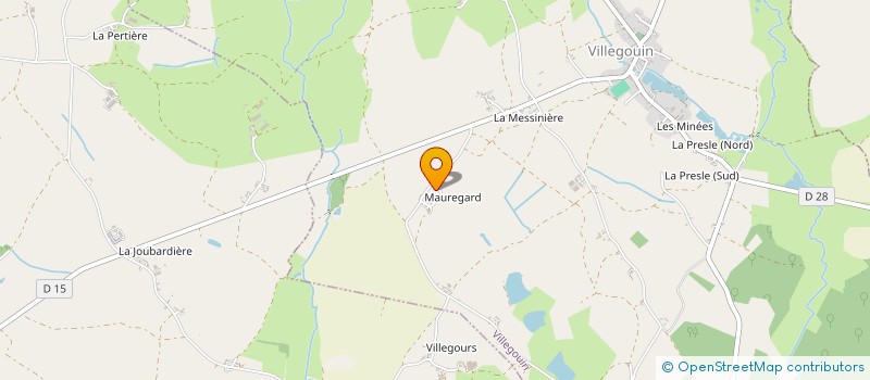 localisation de l'entreprise GAEC DE MAUREGARD à VILLEGOUIN