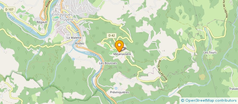 localisation de l'entreprise GAEC DE MEJA  ENTRAYGUES-SUR-TRUYERE