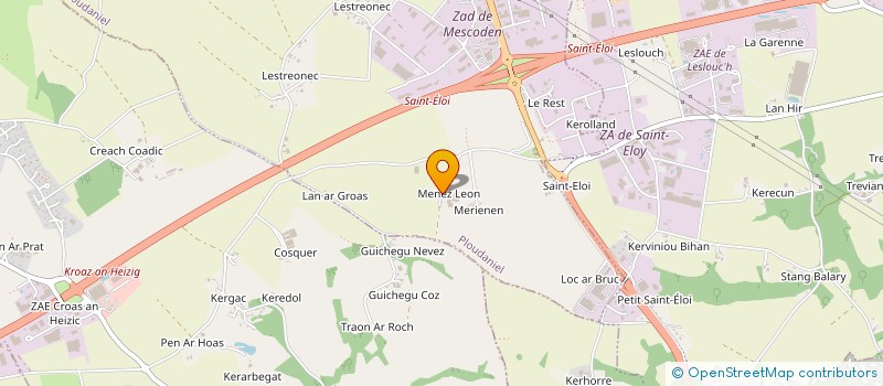 localisation de l'entreprise GAEC DE MENEZ LEON à PLOUDANIEL